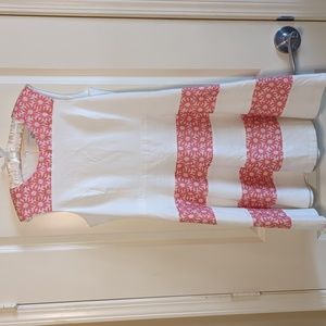 Badgley Mischka Belle Pink Daisy Dress Sz 14 EUC